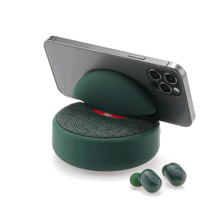 T&G TG808 2 in 1 Mini Wireless Bluetooth Speaker Wireless Headphones(Green) Eurekaonline