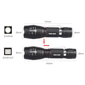 T02 Pen Clip Mini Flashlight T6 Telescopic Zoom Led Flashlight Outdoor Waterproof Long Shot Glare Flashlight Eurekaonline