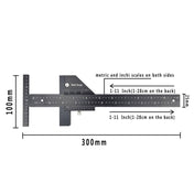 T072 Woodworking Multifunctional Aluminum Alloy Marking Ruler(T Type Ruler) Eurekaonline