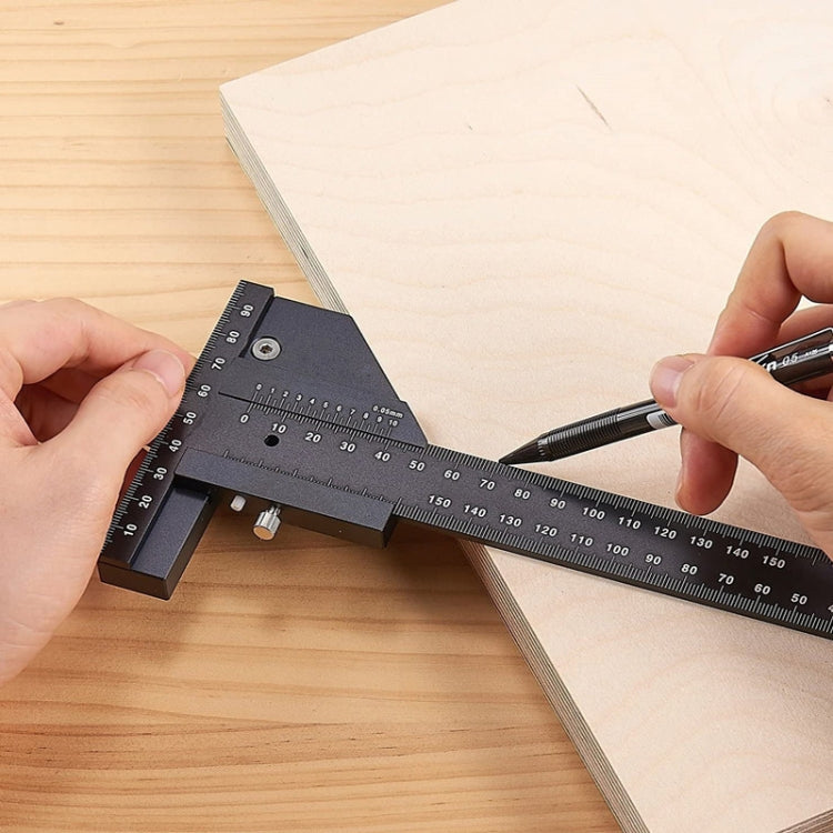 T072 Woodworking Multifunctional Aluminum Alloy Marking Ruler(T Type Ruler) Eurekaonline