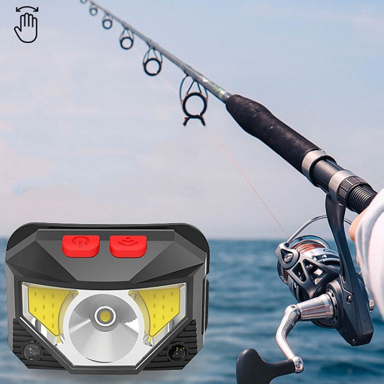 T09-COB LED Glare Headlight Outdoor Lighting USB Charging Sensor Red Light Night Running Mini Fishing Headlight Eurekaonline