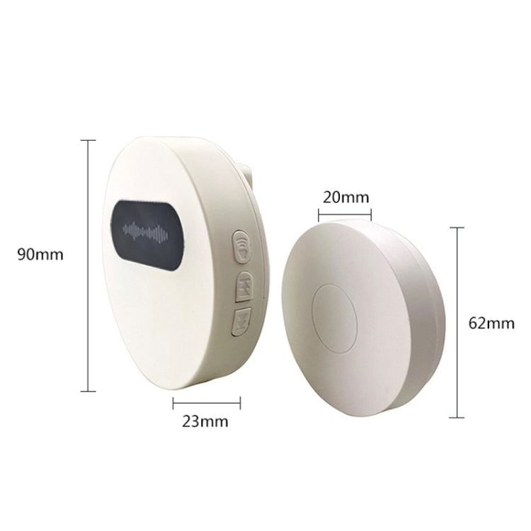 T10-1 1 For 1 Lighting Self-Power Generation Wireless Intelligent Doorbell(UK Plug White) Eurekaonline