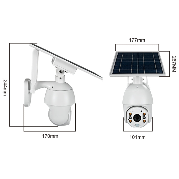 T16 1080P Full HD 4G (EU Version) Network Monitoring Solar Powered Camera, Support PIR + Radar Alarm, Night Vision, Two Way Audio, TF Card Eurekaonline