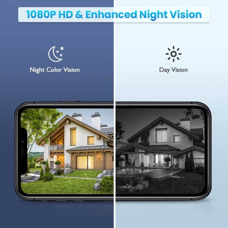 T16 1080P Full HD Solar Powered WiFi Camera, Support PIR Alarm, Night Vision, Two Way Audio, TF Card Eurekaonline