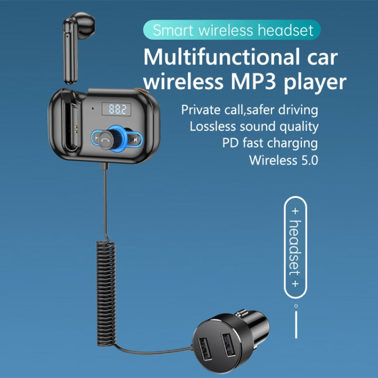 T2 FM Transmitter Hands-free Headphone Kit Headphone MP3 Player Private Call USB PD Quick Charge Audio Receiver Eurekaonline