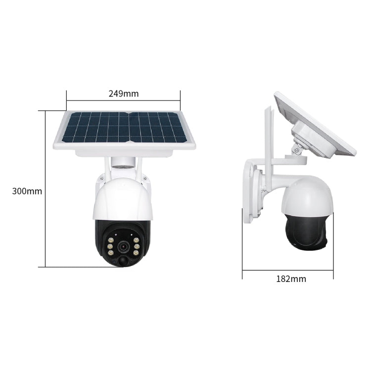 T23 2288 x 1288P Full HD Solar Powered WiFi Camera, Support PIR Alarm, Night Vision, Two Way Audio, TF Card, Not Include Battery Eurekaonline