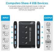 T29 USB3.0 Automatic 4 In 4 Out Switcher HUB Printer Sharing Eurekaonline