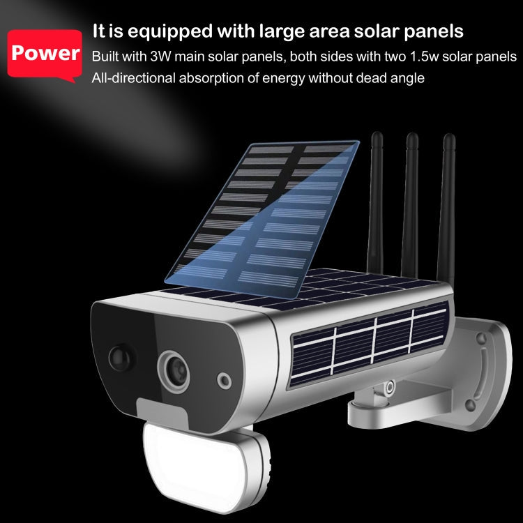 T8 1080P Full HD Solar Battery Ultra Low Power Sound Light Alarm Network Camera, Support Motion Detection, Night Vision, Two Way Audio, TF Card Eurekaonline