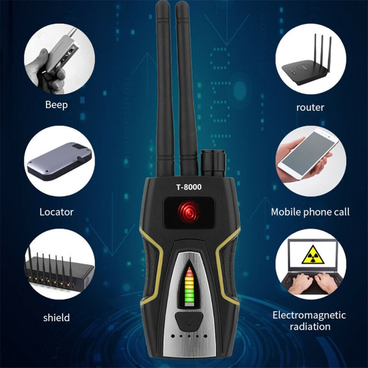 T8000 Wireless Signal Detector GPS Defense Location Finding Camera Anti-Candid Anti-Tracking Detection Instrument Eurekaonline