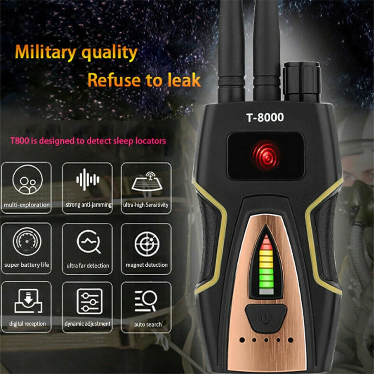 T8000 Wireless Signal Detector GPS Defense Location Finding Camera Anti-Candid Anti-Tracking Detection Instrument Eurekaonline