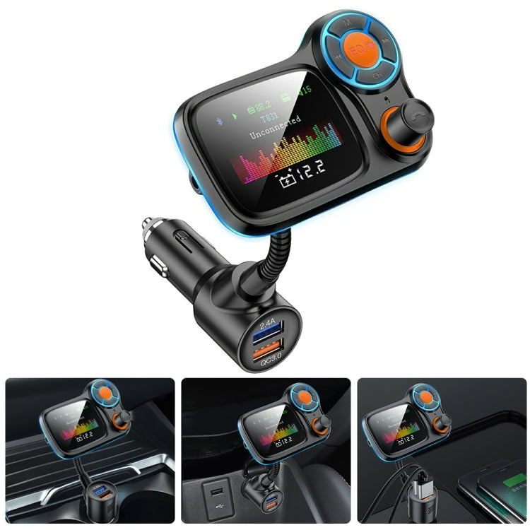 T831 Bluetooth 5.0 Car FM Transmitter Colorful Adapter Car MP3 Player –  Eurekaonline