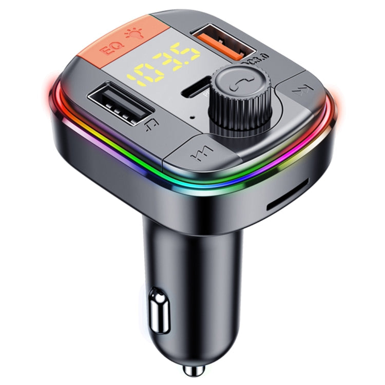 T832 Car Bluetooth FM Transmitter Colorful Light MP3 Player Powerful Quick Charger QC3.0 Eurekaonline
