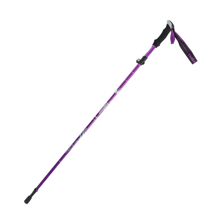 TANERDD TR-D0001 Trekking Poles Aluminum Alloy Folding Outdoor Handrails Trekking Walking Sticks(Short Model (Purple)) Eurekaonline