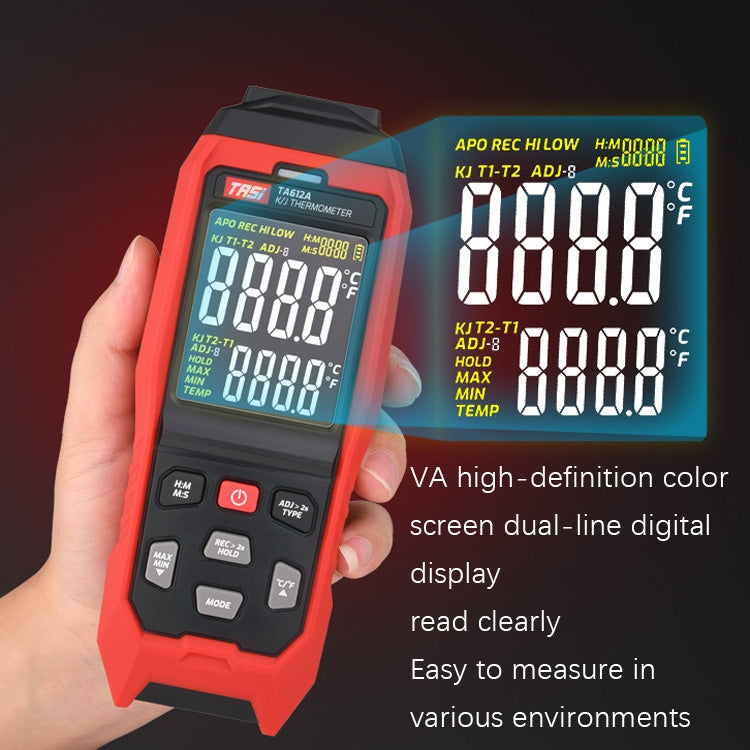 TASI Contact Temperature Meter K-Type Thermocouple Probe Thermometer, Style: TA612C 4 Channels Eurekaonline