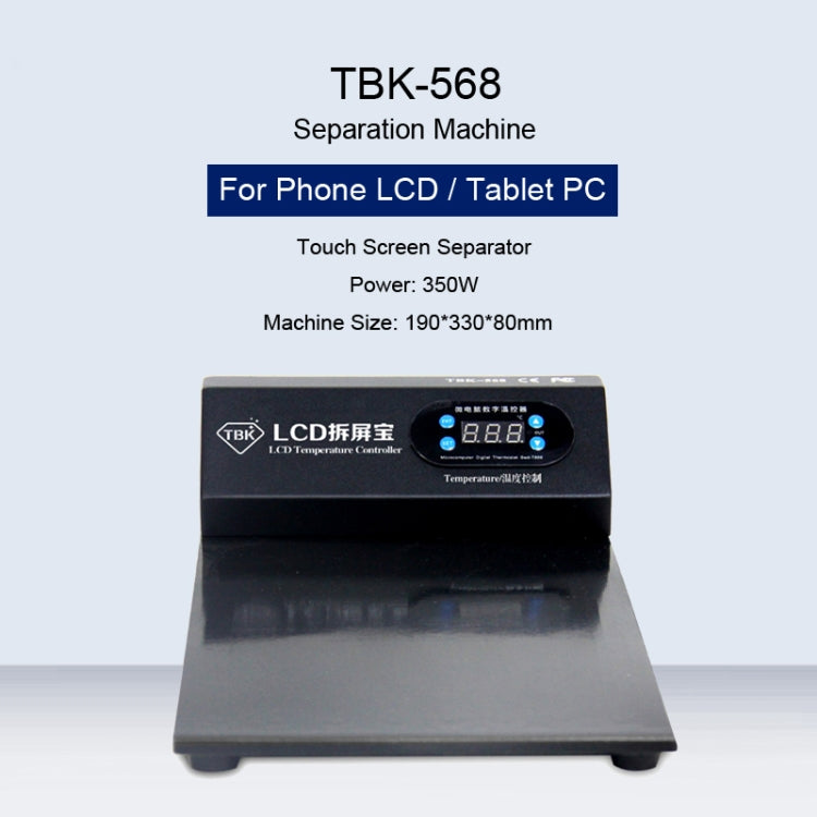 TBK-568 220V Vacuum LCD Temperature Controller Touch Screen Glass Separator Machine Eurekaonline