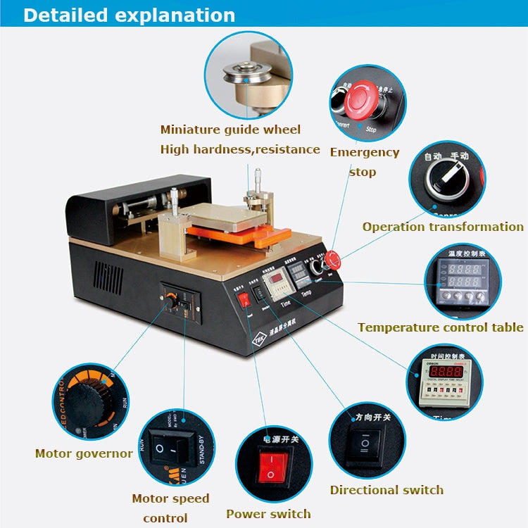 TBK958 Aluminum Alloy LCD Screen Automatic Separation Machine Built-in Temperature Control Chip For 7 inch Mobile Phone Eurekaonline