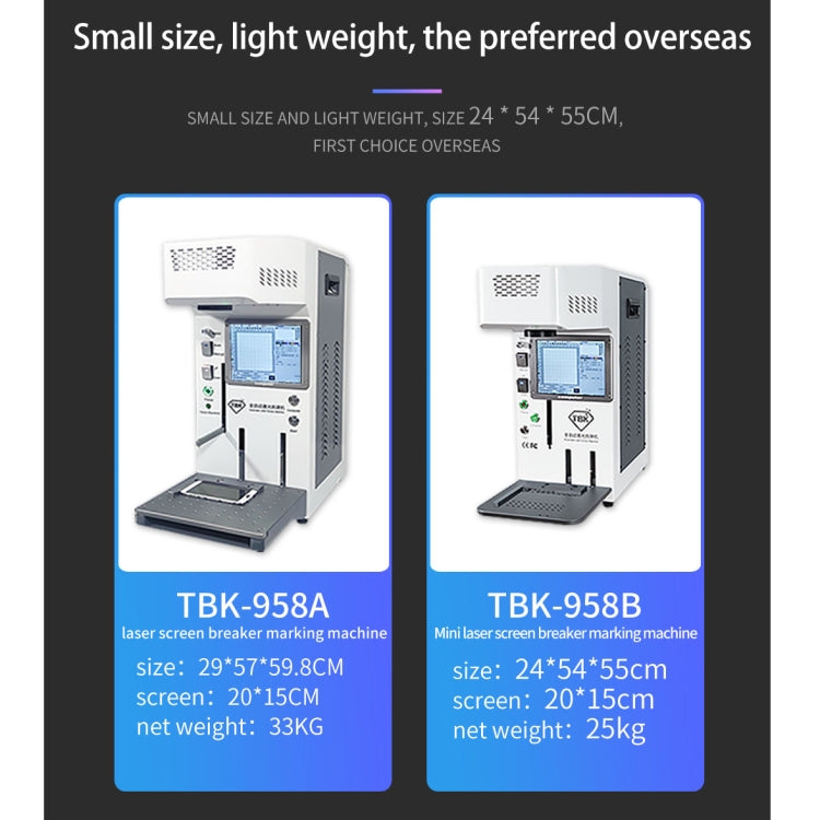 TBK958B Automatic Mini Laser Marking Screen Separater Repair Machine Eurekaonline