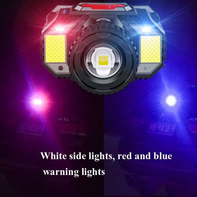 TG-TD009 LED Strong Headlamp Head-Mounted USB Rechargeable Zoom Sensor Headlamp, Colour: Yellow Light Eurekaonline