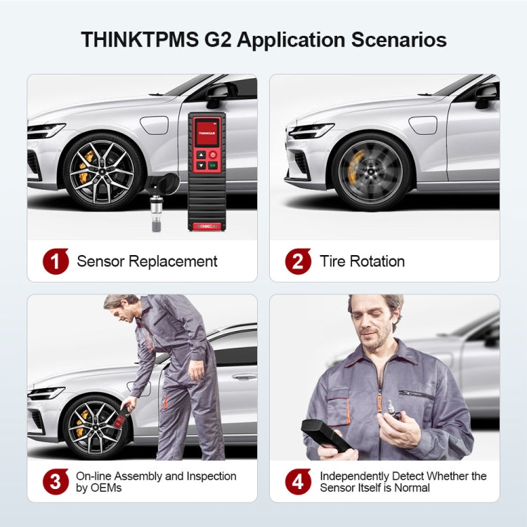 THINKCAR THINKTPMSG2 Car Tire Pressure Inspection Tool Reading Learning Sensor Activator Programming Eurekaonline