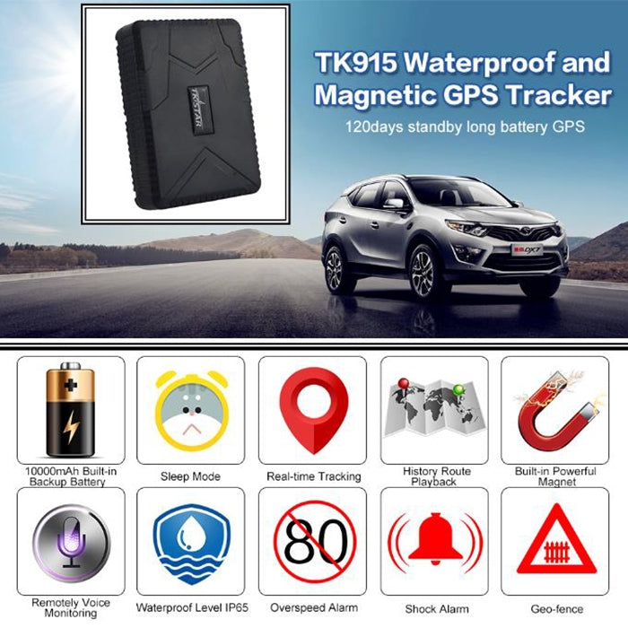 TK915 Magnetic Vehicle 2G GSM GPS Real Time Tracking Tracker Eurekaonline