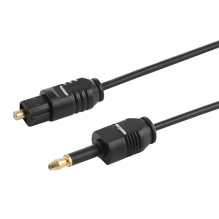 TOSLink Male to 3.5mm Male Digital Optical Audio Cable, Length: 0.8m, OD: 2.2mm(Black) Eurekaonline