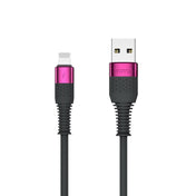 TOTUDESIGN BL-012 Dyson Series 3A USB to 8 Pin Silicone Data Cable for iPhone, iPad, Length: 1.2m(Purple Red) Eurekaonline