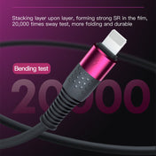 TOTUDESIGN BL-012 Dyson Series 3A USB to 8 Pin Silicone Data Cable for iPhone, iPad, Length: 1.2m(Purple Red) Eurekaonline