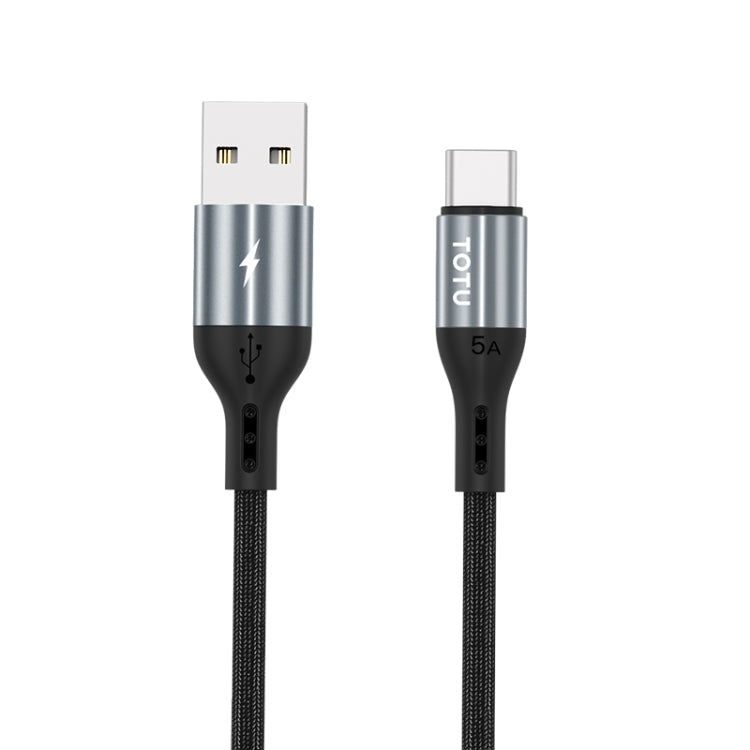 TOTUDESIGN BT-015 Speedy Series II 5A Type-C / USB-C Fast Charging Data Cable, Length:2m(Grey) Eurekaonline
