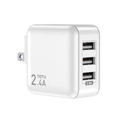 TOTUDESIGN CACA-023 Sharp Series 2.4A Three USB Travel Charger Power Adapter, US Plug (White) Eurekaonline