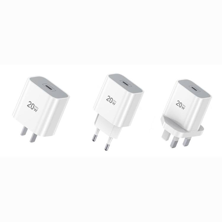 TOTUDESIGN CACQ-010 Glory Series 20W Type-C / USB-C Fast Charging Travel Charger Power Adapter, CN Plug(White) Eurekaonline