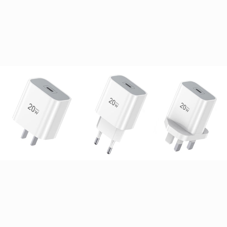  USB-C Fast Charging Travel Charger Power Adapter, UK Plug(White) Eurekaonline