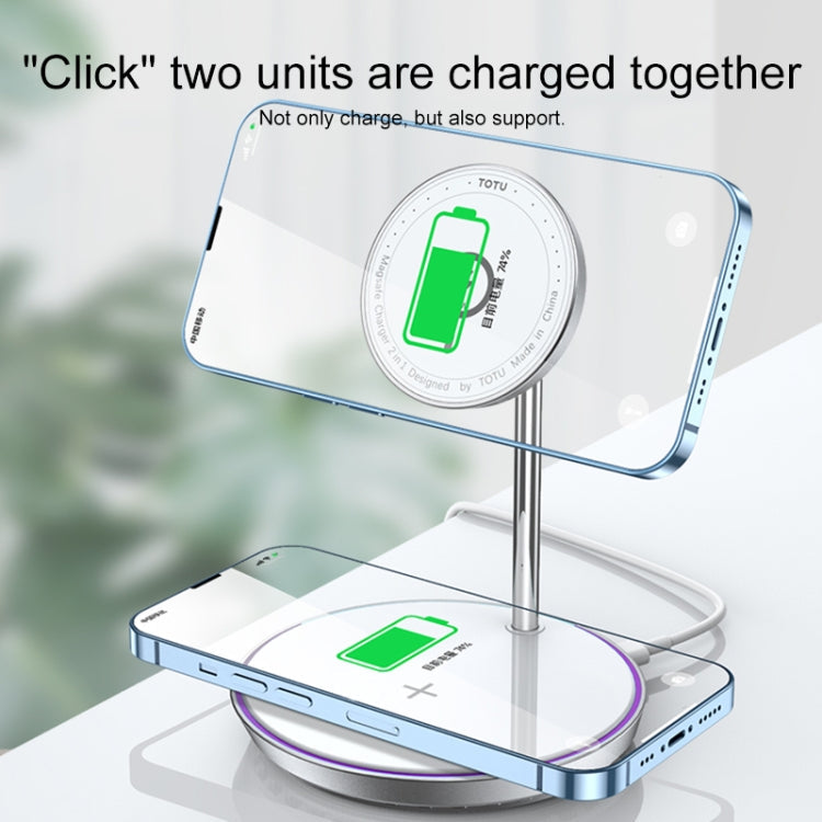 TOTUDESIGN CACW-057 Minimal Series 15W 2 in 1 Height Adjustable Magnetic Wireless Charger Eurekaonline