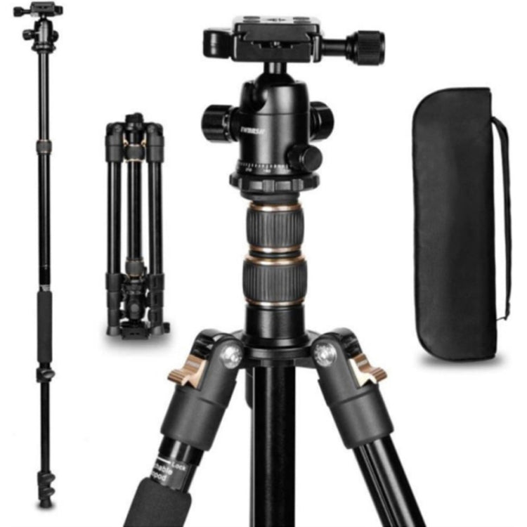 TRIOPO K2508S+B1S Adjustable Portable  Aluminum Alloy Tripod with Ball Head for SLR Camera(Gold) Eurekaonline