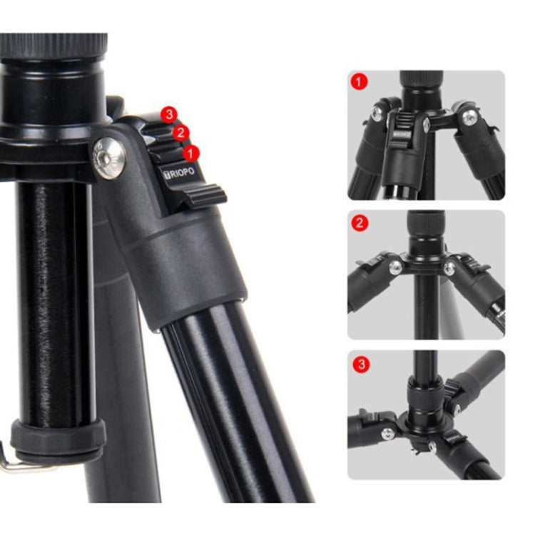 TRIOPO K2808 Aluminum Tripod Mount with HY-350 Heavy Duty Damping Head (Black) Eurekaonline