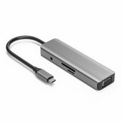 TS08 8 in 1 PD + HDMI + VGA + AUX + USB3.0 + USB2.0 + SD + TF to USB-C / Type-C HUB Adapter Eurekaonline