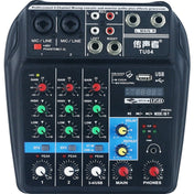 TU04 BT Sound Mixing Console Record 48V Phantom Power Monitor AUX Paths Plus Effects 4 Channels Audio Mixer with USB(Black) Eurekaonline