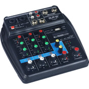 TU04 BT Sound Mixing Console Record 48V Phantom Power Monitor AUX Paths Plus Effects 4 Channels Audio Mixer with USB(Black) Eurekaonline