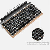 TW1867 Round Retro Punk Keycap Mechanical Wireless Bluetooth Keyboard (Wood) Eurekaonline