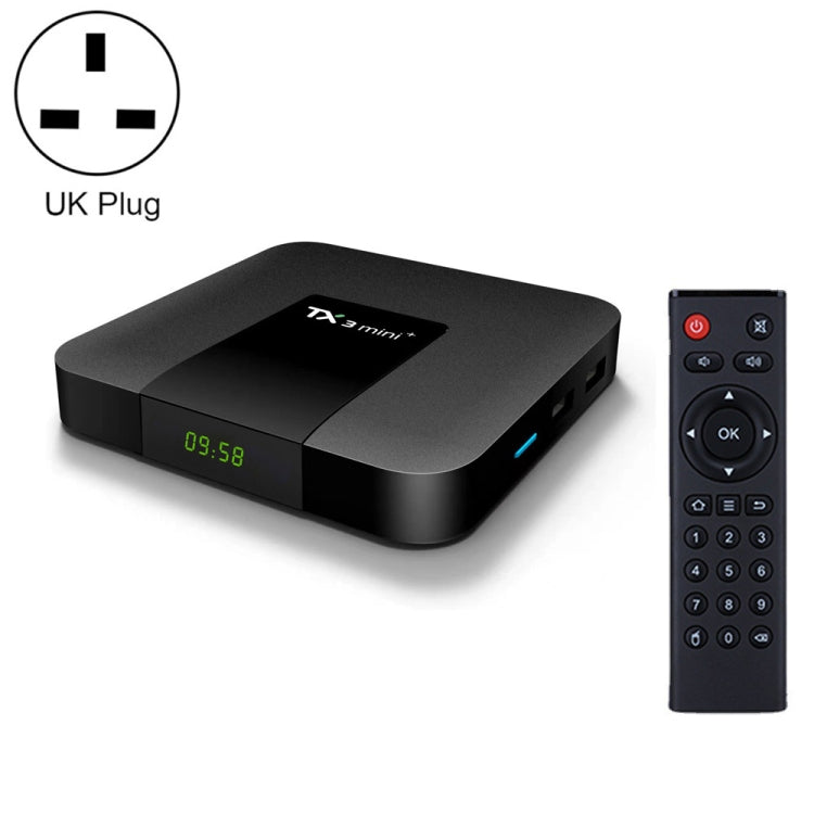 TX3 mini+  Android 11.0 Smart TV Box, Amlogic S905W2 Quad Core, Memory:2GB+16GB, 2.4GHz WiFi(UK Plug) Eurekaonline