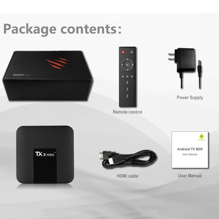 TX3 mini+  Android 11.0 Smart TV Box, Amlogic S905W2 Quad Core, Memory:2GB+16GB, 2.4GHz WiFi(UK Plug) Eurekaonline