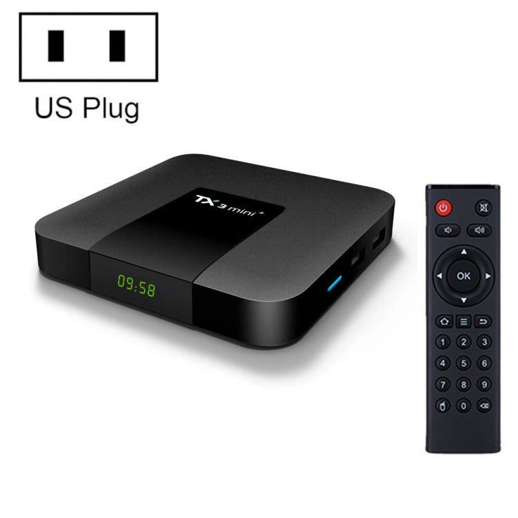 TX3 mini+  Android 11.0 Smart TV Box, Amlogic S905W2 Quad Core, Memory:2GB+16GB, 2.4GHz WiFi(US Plug) Eurekaonline