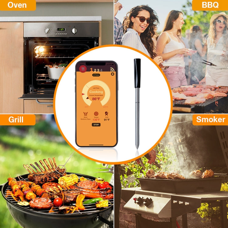 TY530 BBQ Probe Wireless Bluetooth Thermometer Mobile Phone APP Kitchen Food Barbecue Oven Thermometer Eurekaonline