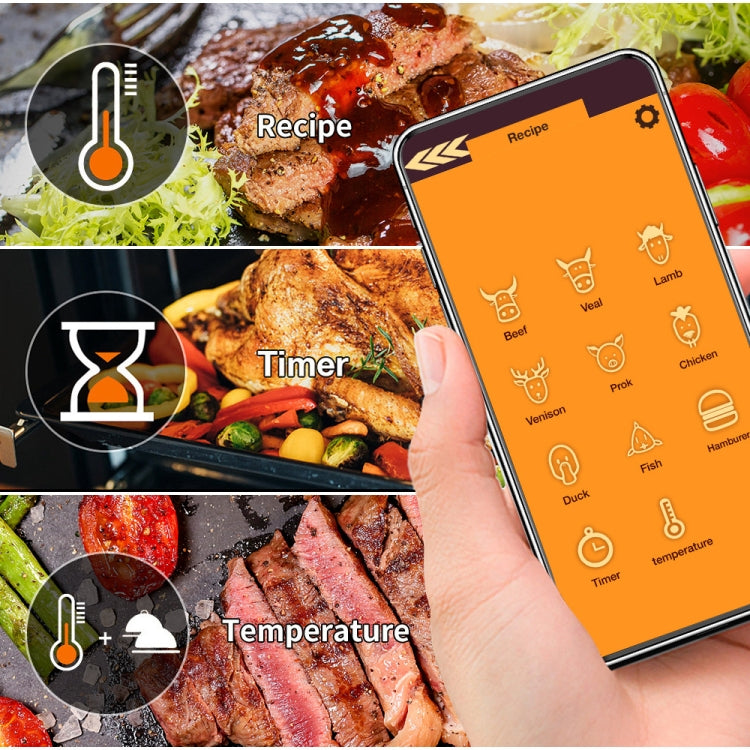 TY530 BBQ Probe Wireless Bluetooth Thermometer Mobile Phone APP Kitchen Food Barbecue Oven Thermometer Eurekaonline