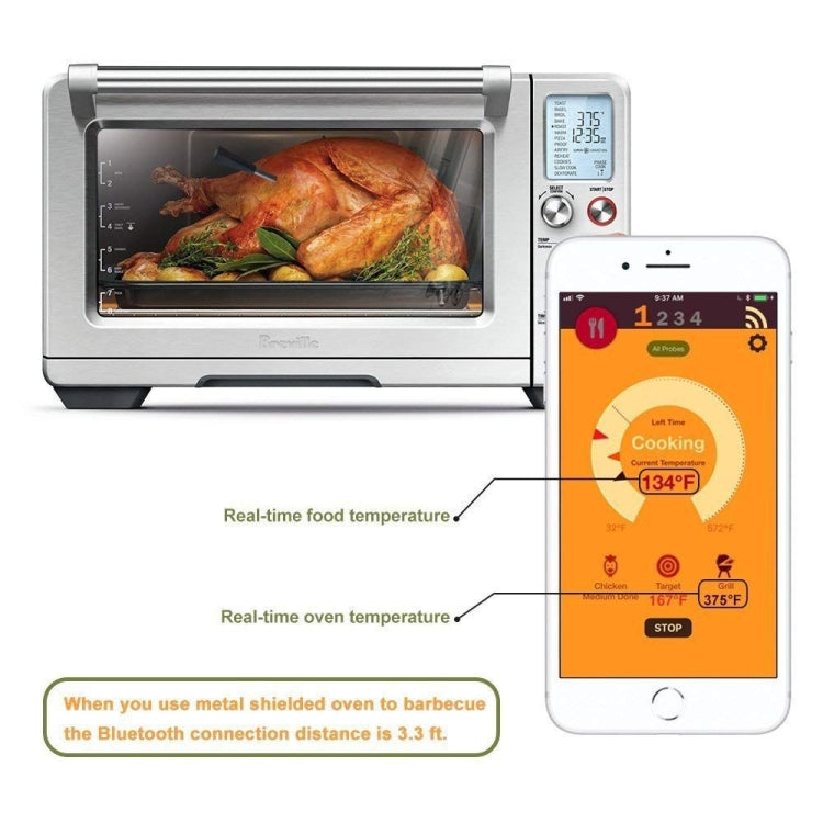 TY530 BBQ Probe Wireless Bluetooth Thermometer Mobile Phone APP Kitchen Food Barbecue Oven Thermometer Eurekaonline