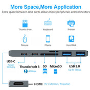 TYPE-C To 4K HDMI HUB Docking Station TF/SD Card Reader For MacBook Pro(Grey) Eurekaonline