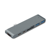 TYPE-C To 4K HDMI HUB Docking Station TF/SD Card Reader For MacBook Pro(Grey) Eurekaonline