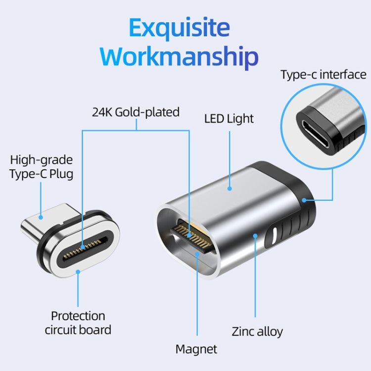 TZ28 PD 100W 24Pin Fast Charge Data and Video Transmission Type-C / USB-C Magnetic Adapter Eurekaonline