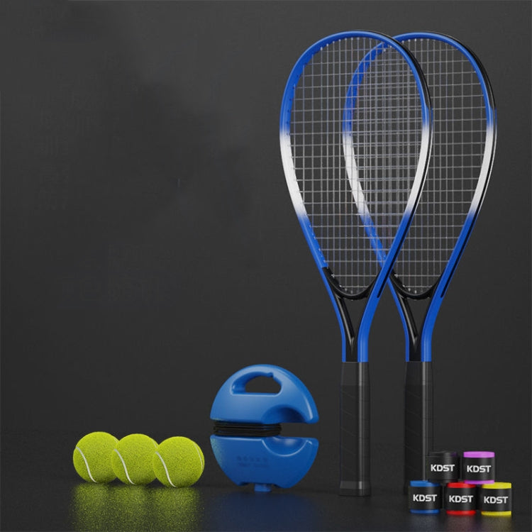 Tennis Racket Trainer Beginner Serve Rebound Tennis Racket Set Double(Racketx2+Basex1+Tennisx3+Hand Rubberx3) Eurekaonline