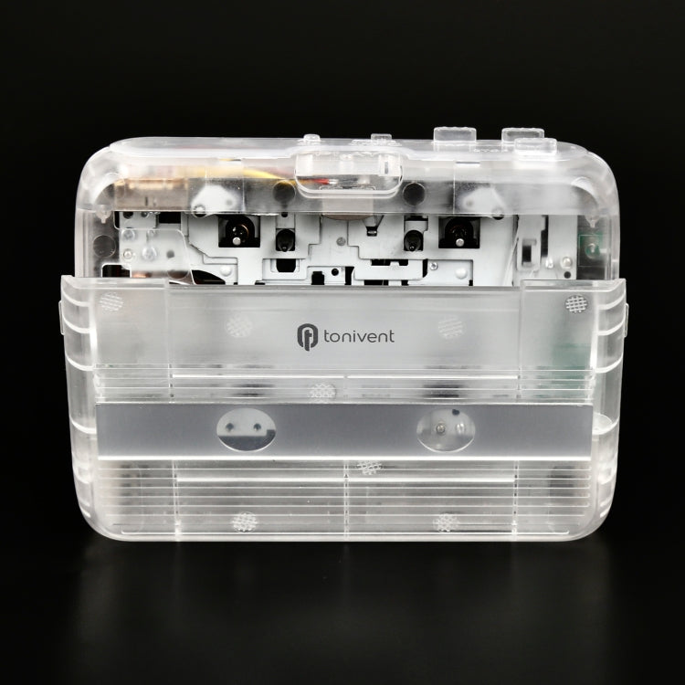 Tonivent TON007T Portable Bluetooth Tape Cassette Player, Support FM / Bluetooth Input and Output(Transparent) Eurekaonline