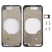 Transparent Back Cover with Camera Lens & SIM Card Tray & Side Keys for iPhone 8 (Black) Eurekaonline